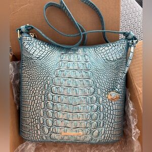 BRAHMIN Katie Cross Body purse in Arctic Blue Color